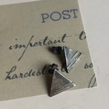 Textured Triangle Earrings