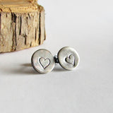 Small Heart Stud Earrings