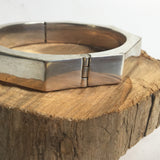 Vintage Taxco Octagon Hinged Bangle Bracelet