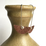 Textured Bronze Half Moon Earrings