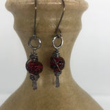 Red Glass Earrings