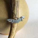 Deer Antler Necklace with Onyx and Bat