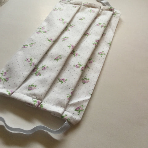 Purple Floral Adult Face Mask