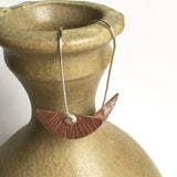 Textured Bronze Half Moon Earrings
