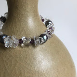 RESERVED - Butterfly with Pearls Stretch Bracelet