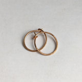 Rose Gold Hoop Earrings - 3/8” Sleeper Hoops