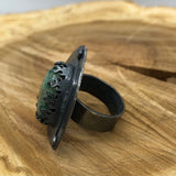 Chrysocolla Triangle Ring - Size 9