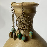 Dream catcher Turquoise Earrings