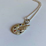Vintage Artist’s Palette Charm on Sterling Silver