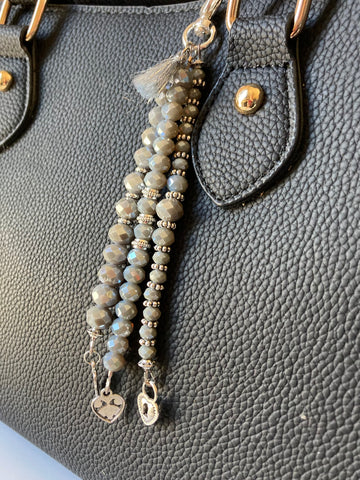 Luminous Gray Purse Charm