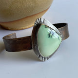 Variscite and Mixed Metals Cuff Bracelet