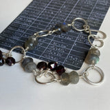 Labradorite and Garnet Link Bracelet