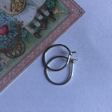 Sterling Silver Sleeper Hoop Earrings - 1/2” Hoops