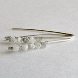Raw White Diamond Earrings