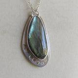 Butterfly Wing Necklace with Labradorite
