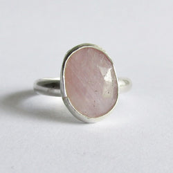 Oval Pink Sapphire Ring - Size 8