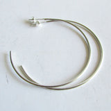 Large Hoop Earrings - Sterling Silver - 2" Diameter