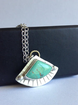 Number 8 Turquoise Fan Necklace -