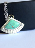 Number 8 Turquoise Fan Necklace -
