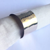 Hammered Bronze Napkin Rings